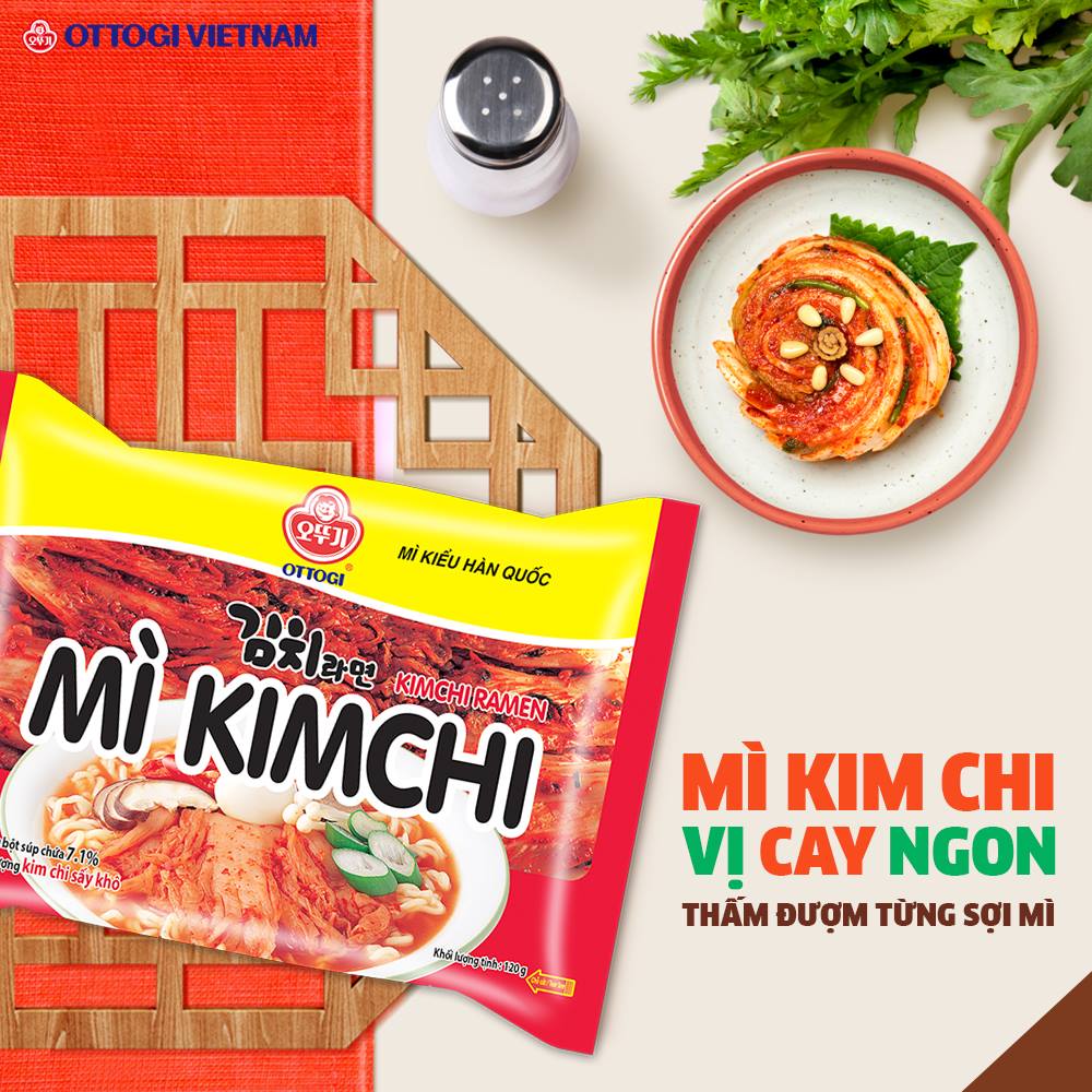 Mì Kim Chi Ottogi 120G combo 5 gói