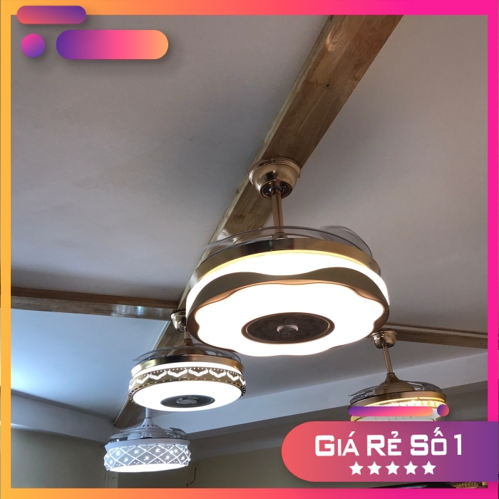 Quạt trần đèn giấu cánh 8074