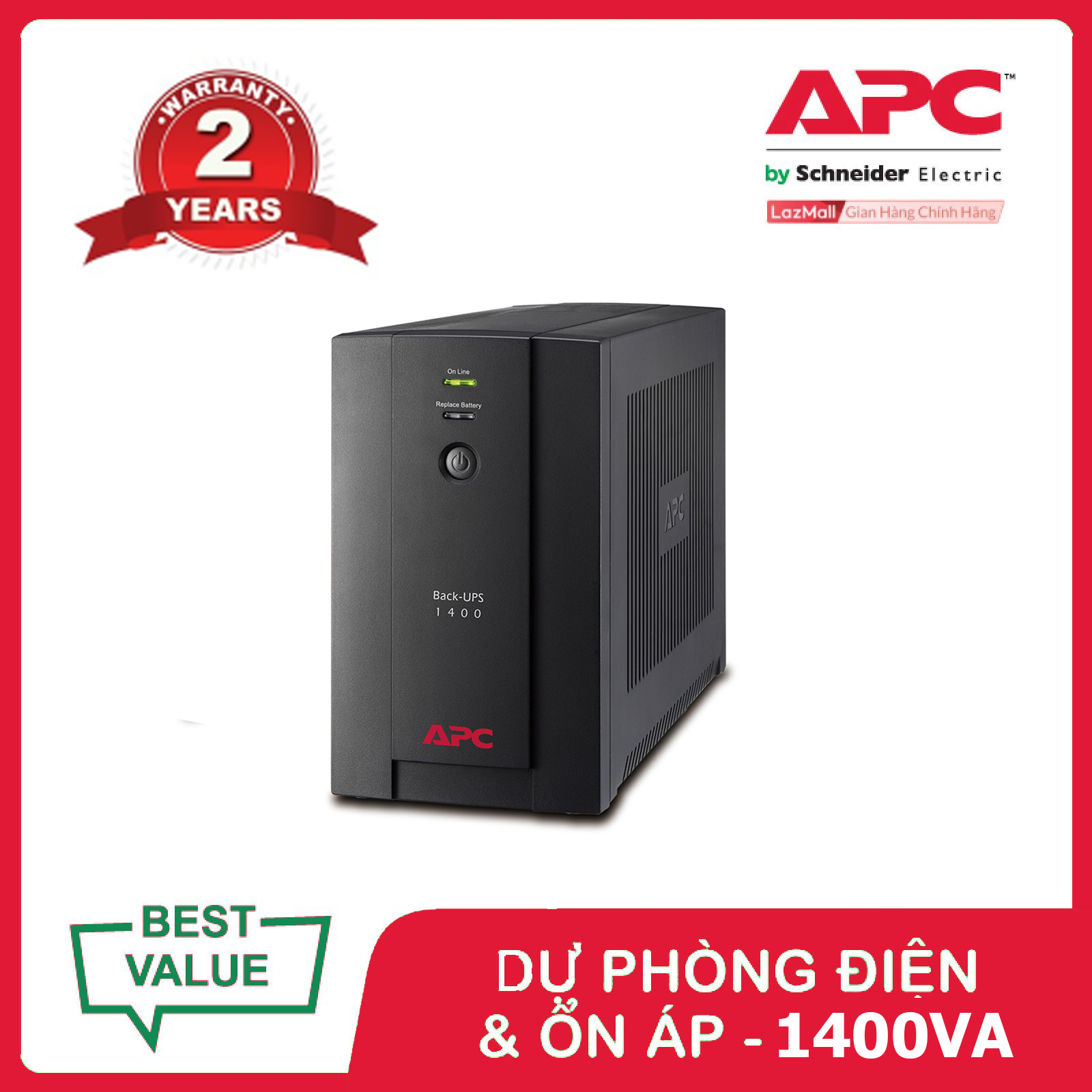 Bộ Lưu Điện/UPS APC BX1400U-MS 1400VA