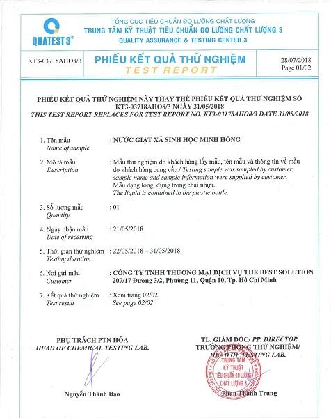Nước giặt Minh Hồng 2L