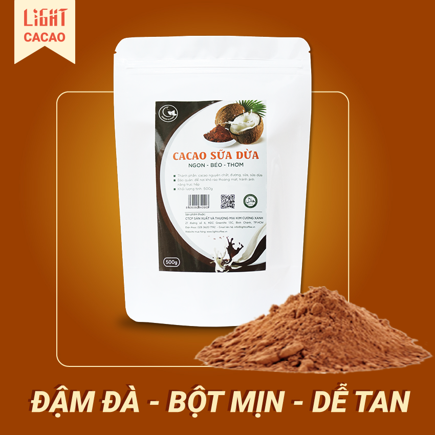 Bột cacao sữa dừa GreenD Food 500G
