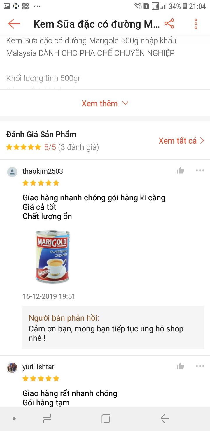 Sữa đặc Marigold 500g