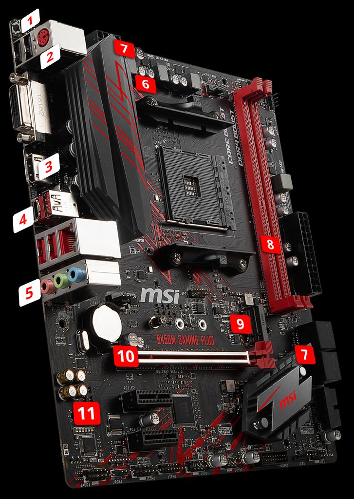 Mainboard MSI B450M GAMING PLUS