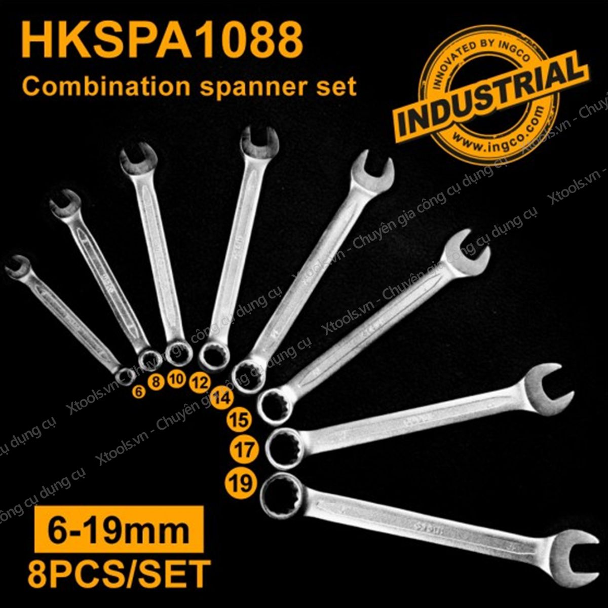 Bộ 8 cờ lê ingco HKSPA1088