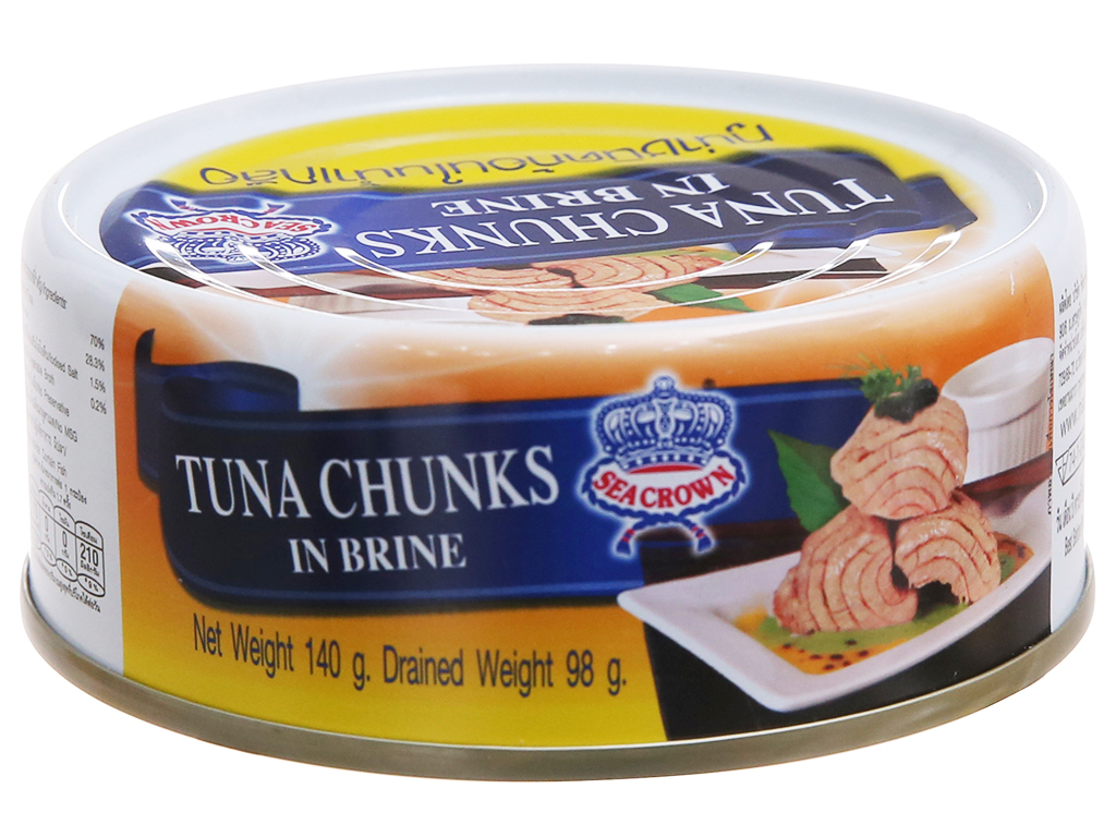Cá Ngừ Seacrown Ngâm Muối 140g Combo 3 Hộp