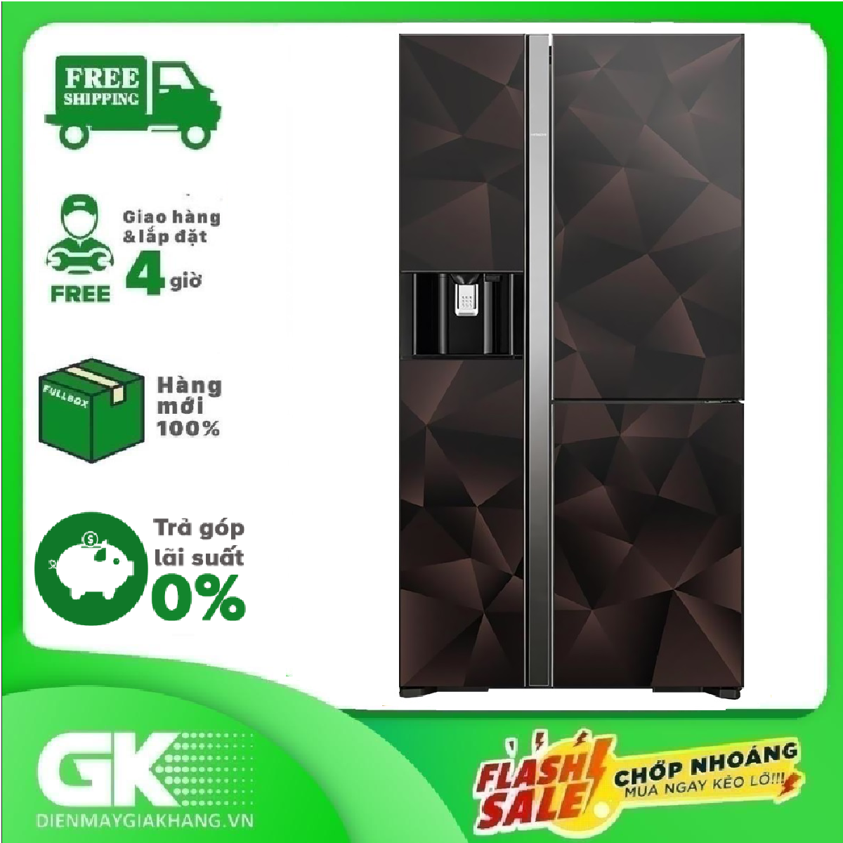 Tủ Lạnh Hitachi R-FM800XAGGV9X Inverter 569 lít