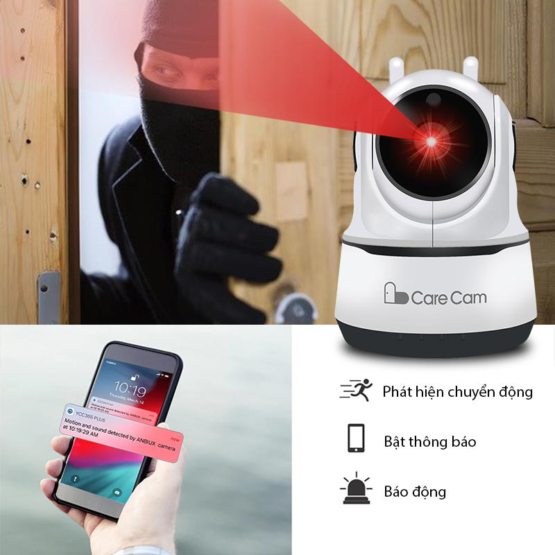 Camera IP Wifi CareCam PAF-200 - 2MP