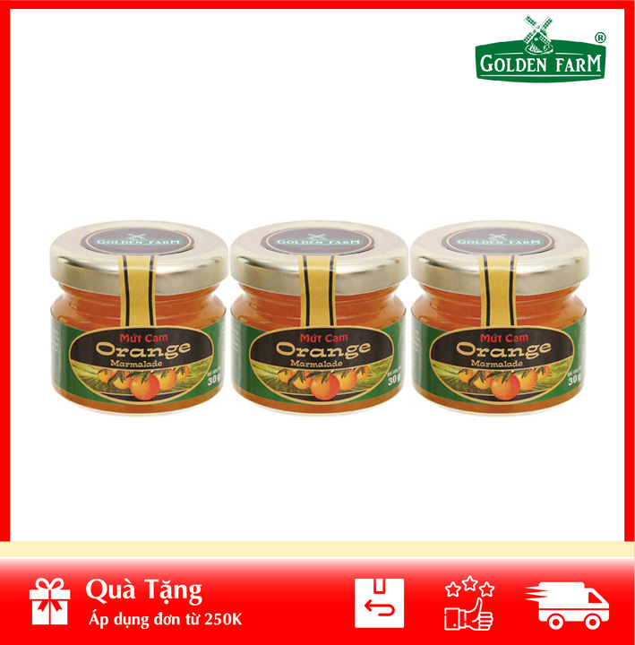 Mứt Golden Farm Cam 30G Combo 3 hũ