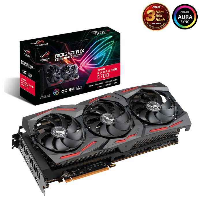 VGA Asus ROG-STRIX-RX5700-O8G-GAMING (AMD Radeon/ 8Gb/ GDDR6/ 256 Bits)