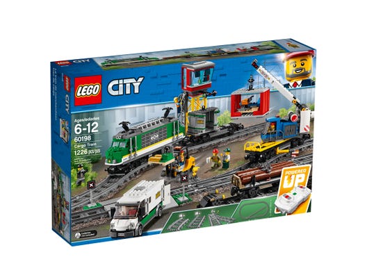 Đồ chơi lắp ráp Lego City 60198 - Xe lửa chở hàng điều khiển từ xa