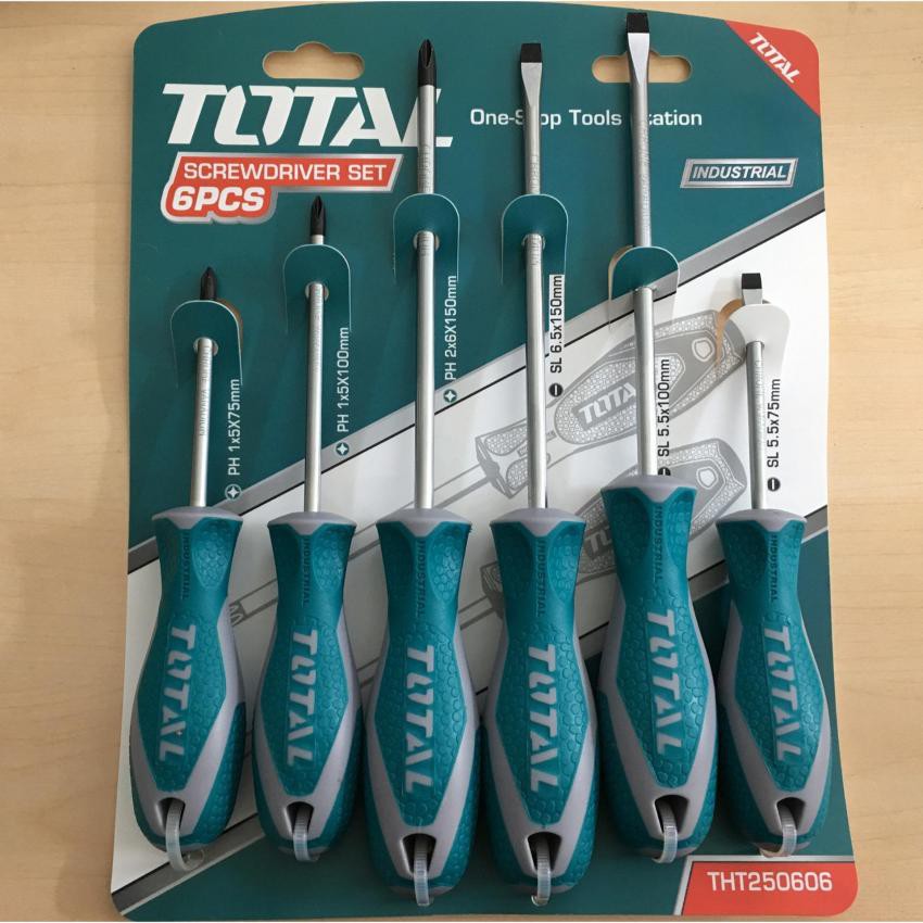 Bộ tuốc nơ vít Total THT250606 6 chi tiết