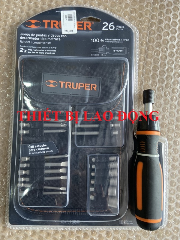 BỘ TUA VÍT ĐUÔI LỤC GIÁC VÀ 18 CHI TIẾT TRUPER 18219