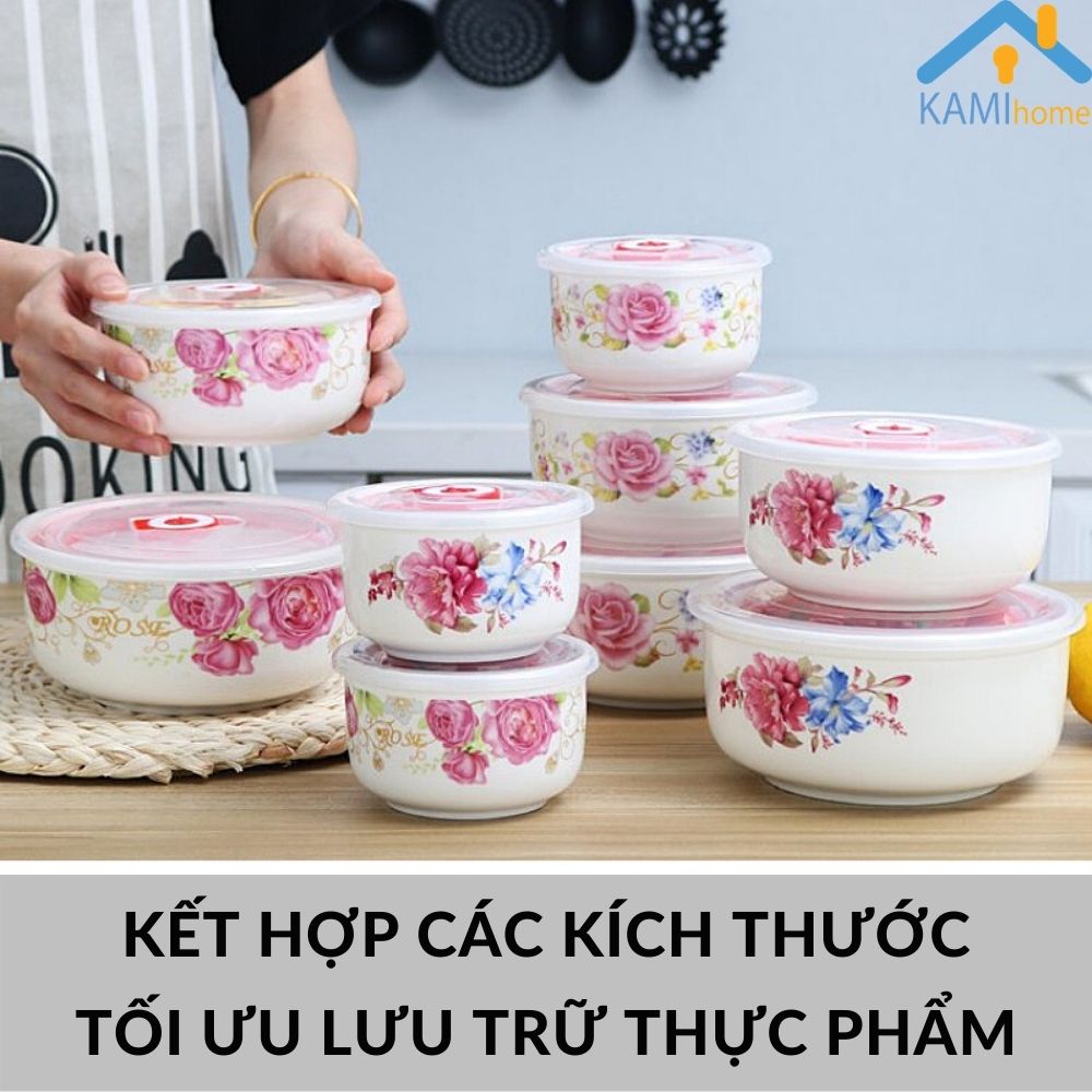 Bát sứ nắp hút chân không