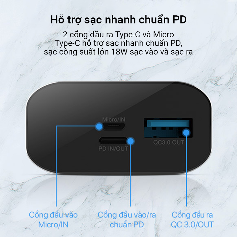 Sạc Dự phòng Vivan VPB-G10 10000mAh