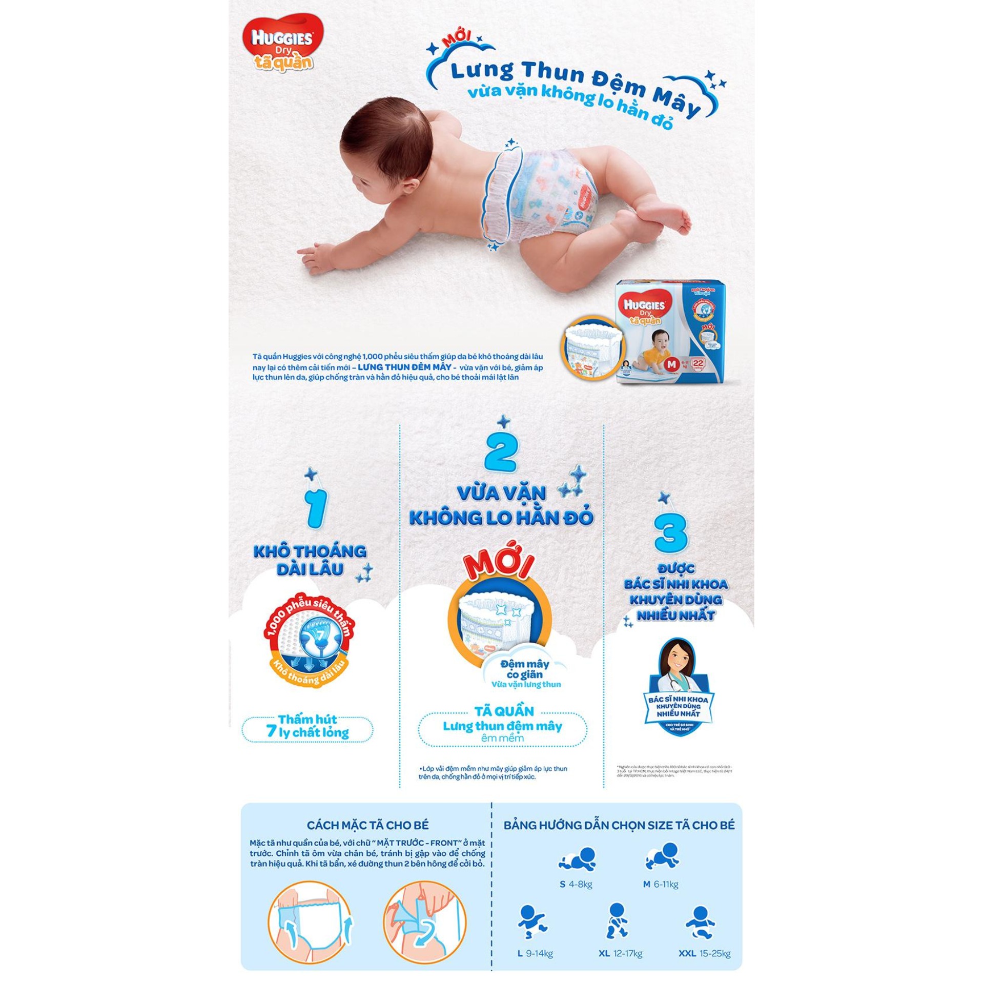 Combo 3 tã quần Huggies Pants Super Jumbo M74