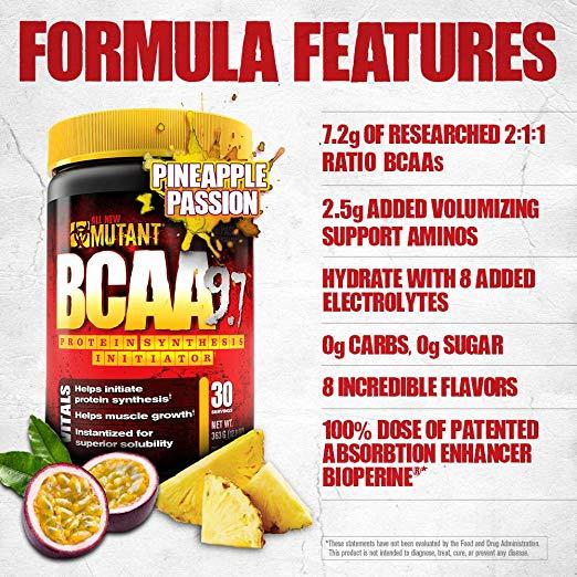 BCAA Mutant 30 Lần 348g