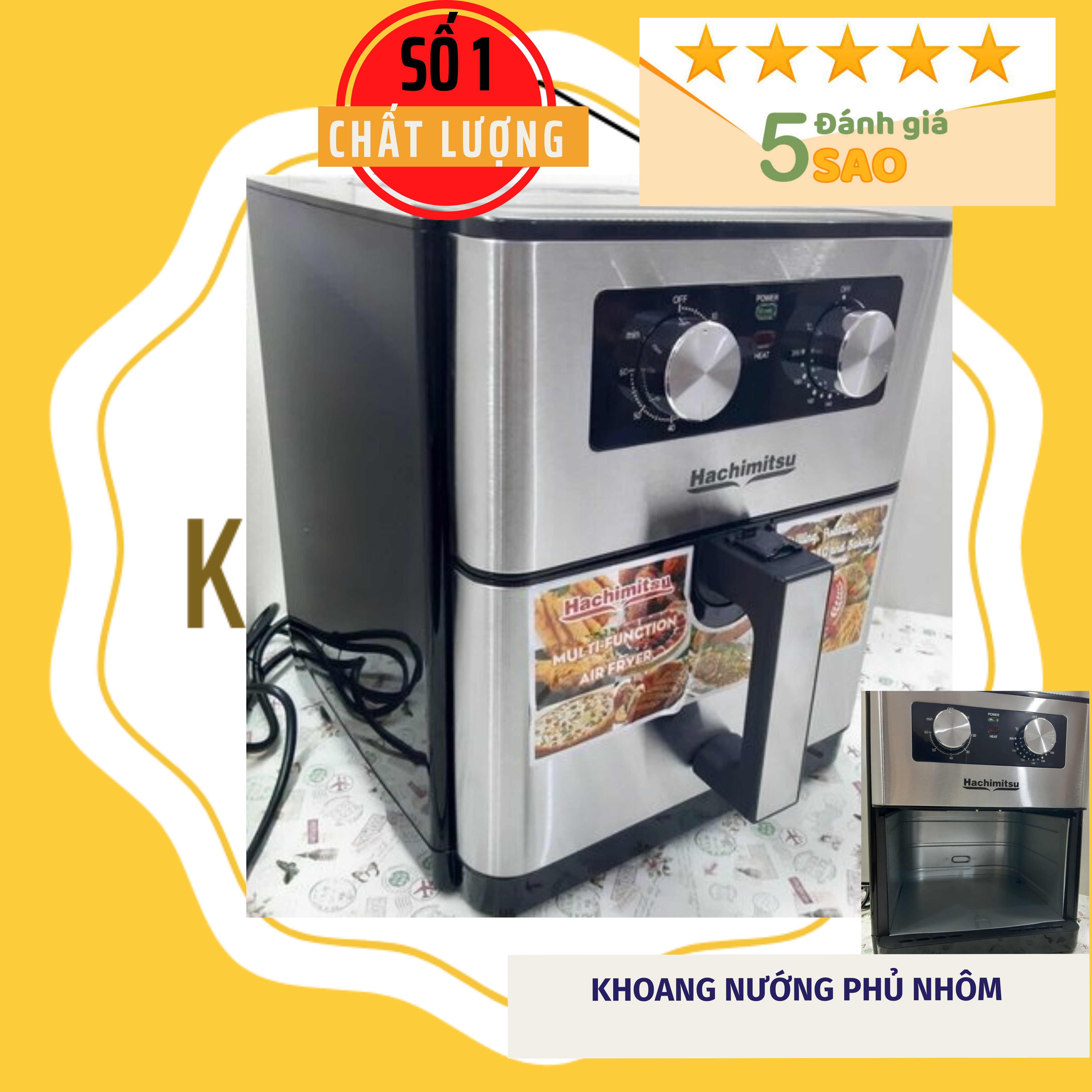Nồi Chiên Không Dầu Hachimitsu HC688 8L