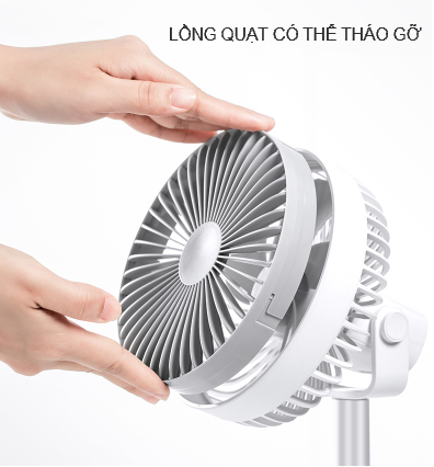 QUẠT MINI TÍCH ĐIỆN JISULIFE F7A