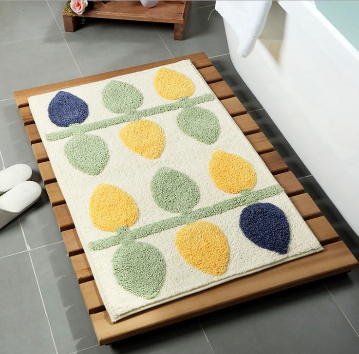 THẢM COTTON LEN DỆT VẢI NỔI CHIẾC LÁ PA9162