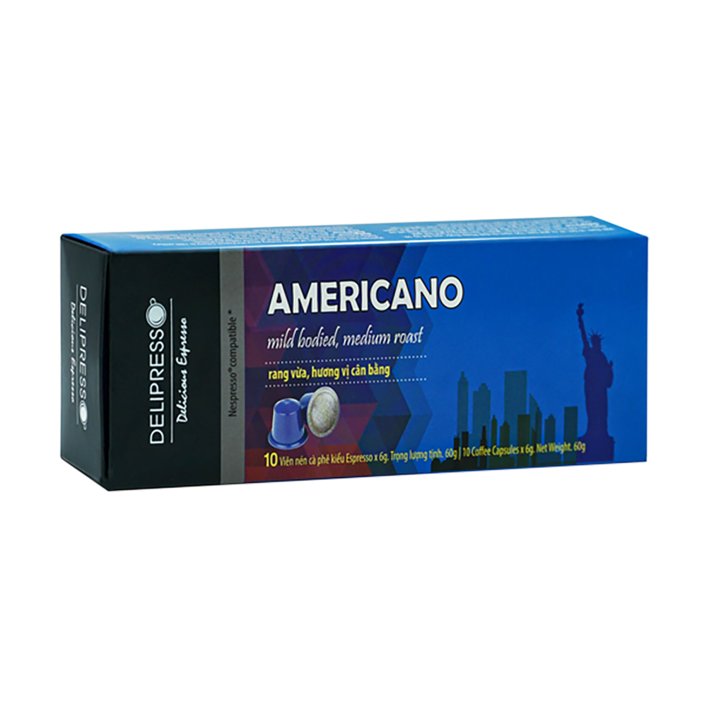 Cà phê Delipresso Americano 10 viên