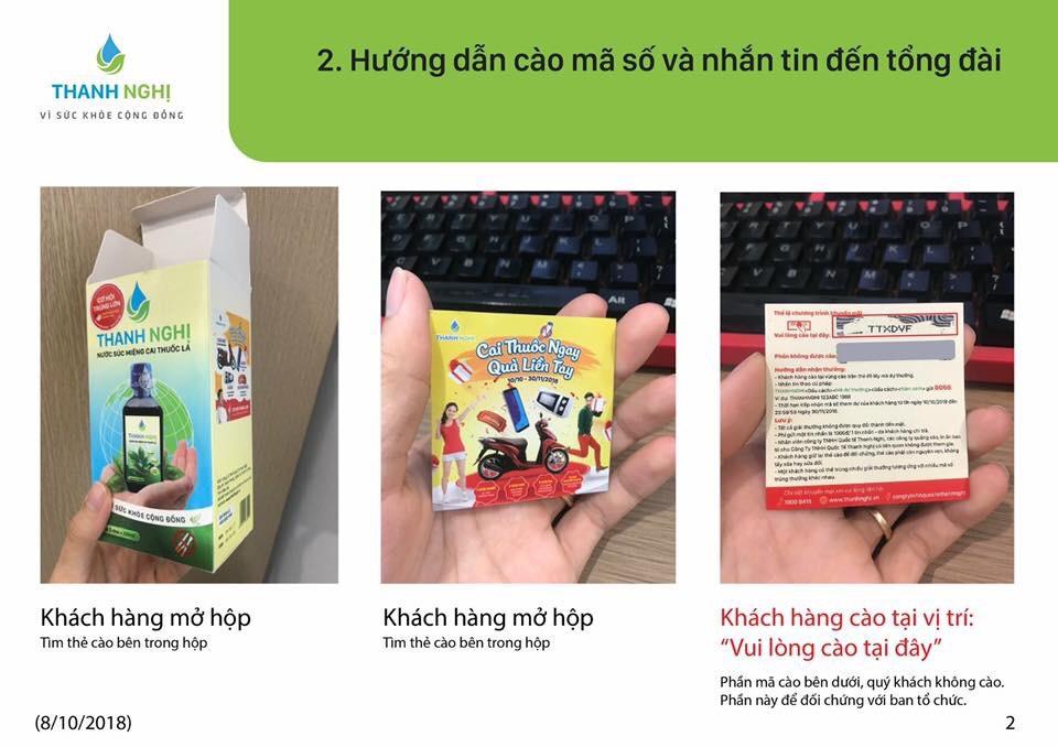 Nước súc miệng Thanh Nghị cai thuốc lá