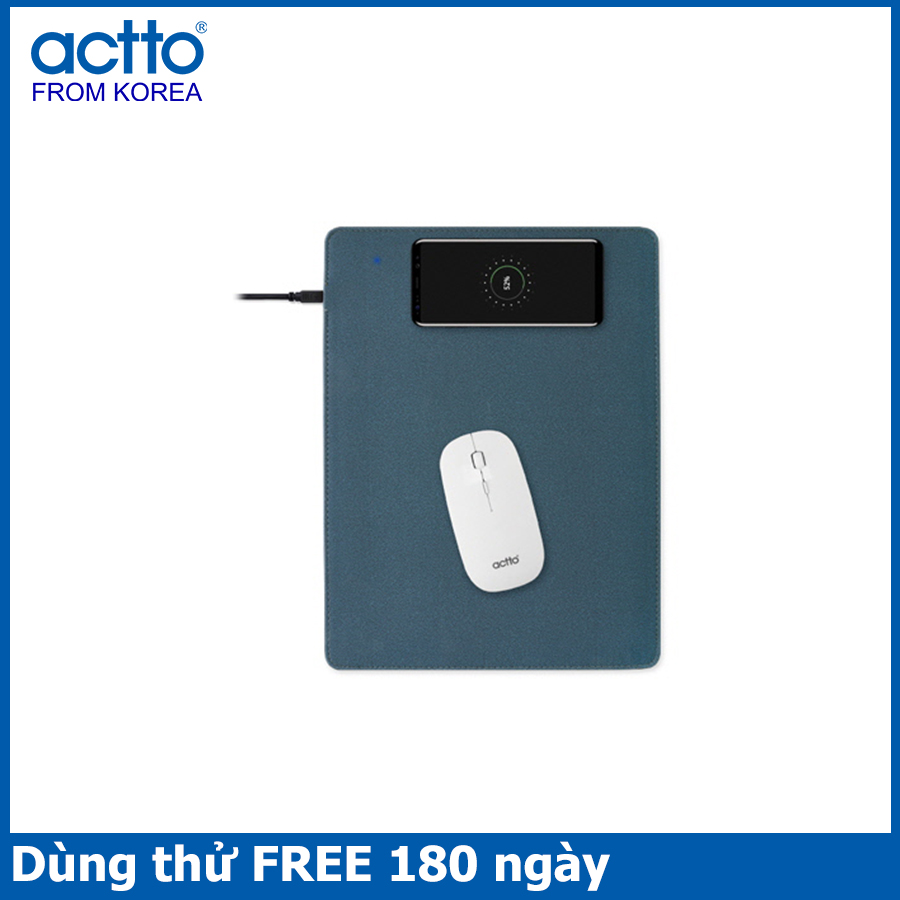 Lót chuột tích hợp sạc không dây Actto MP-44