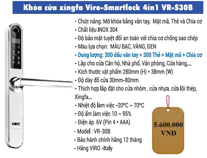 Khóa cửa nhôm Viro VR-S30B