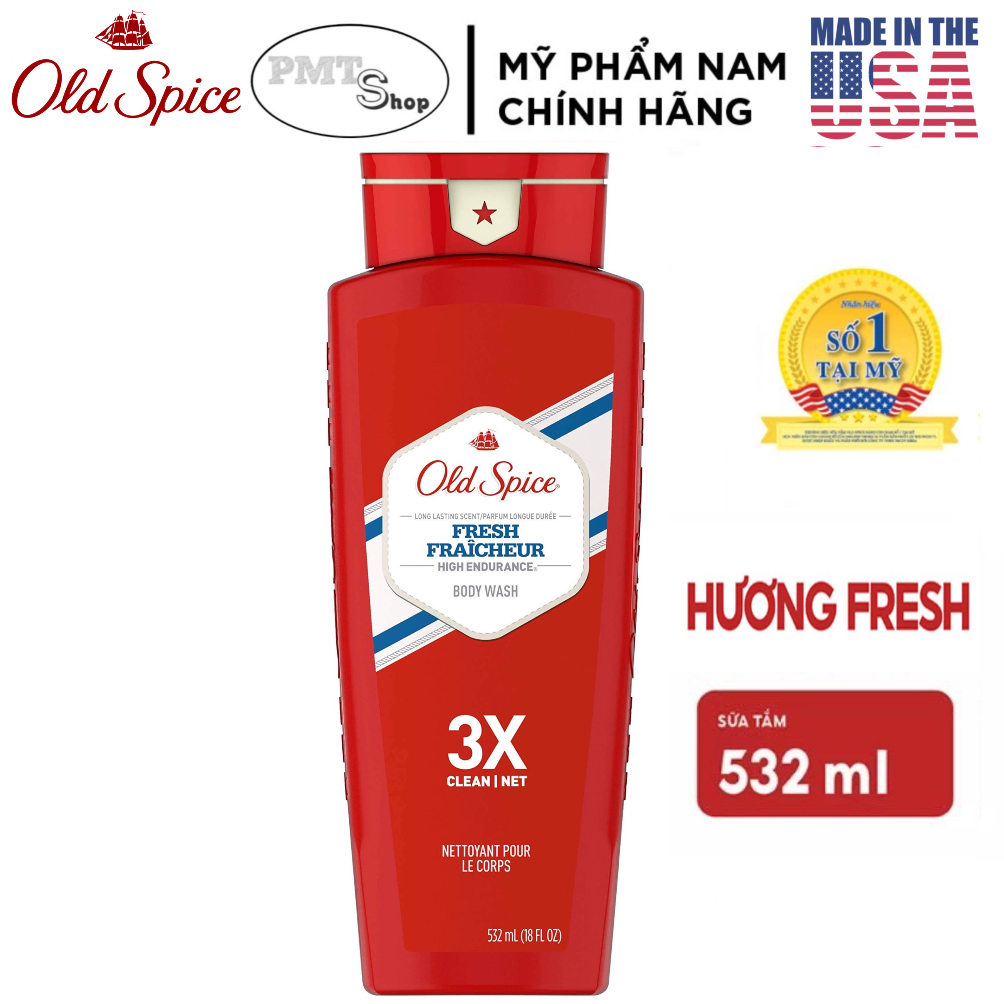 Gel tắm-gội-xả Old Spice 3in1 - 532ml