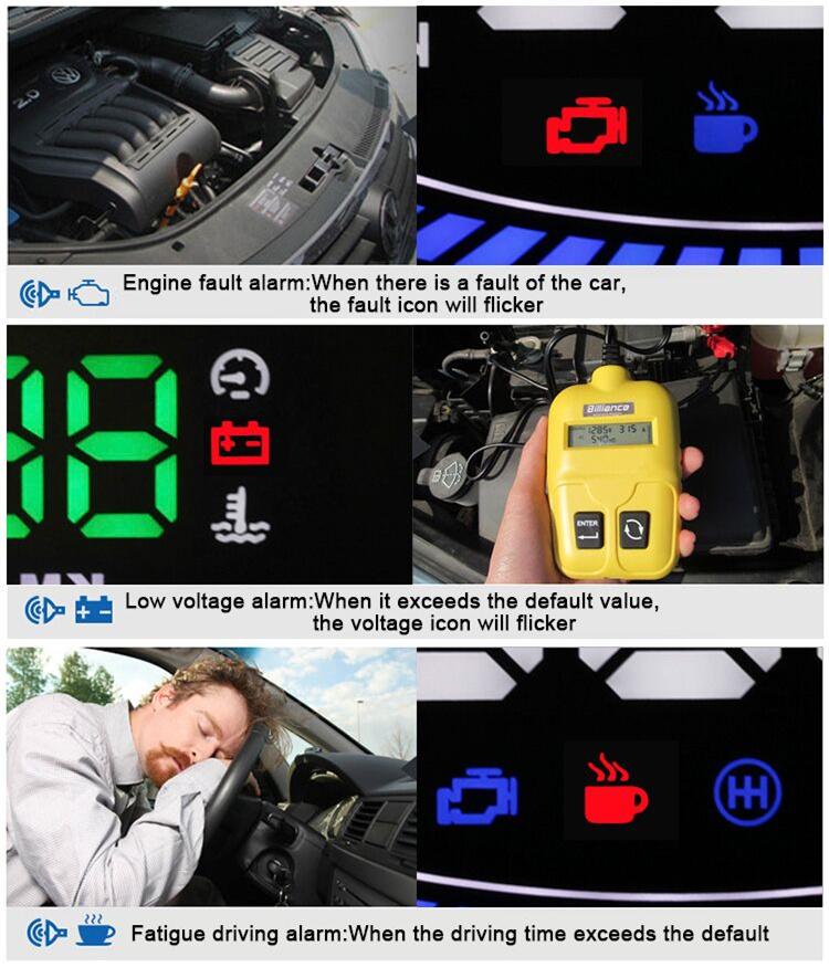 Thiết bị hiển thị tốc độ lên kính lái Novelty HUD E300