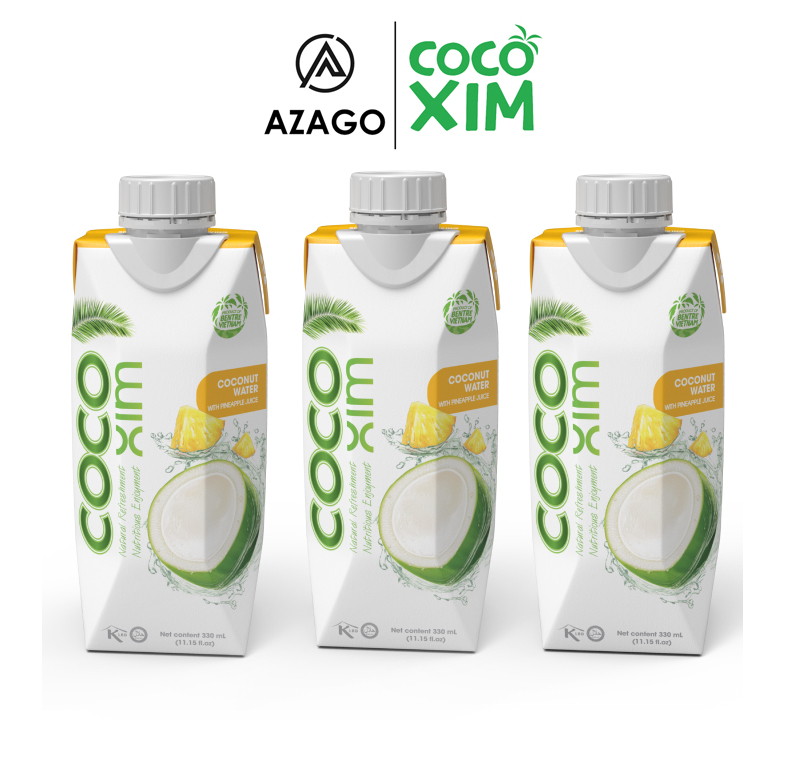 Nước dừa xiêm thơm Cocoxim 330ml combo 3 hộp