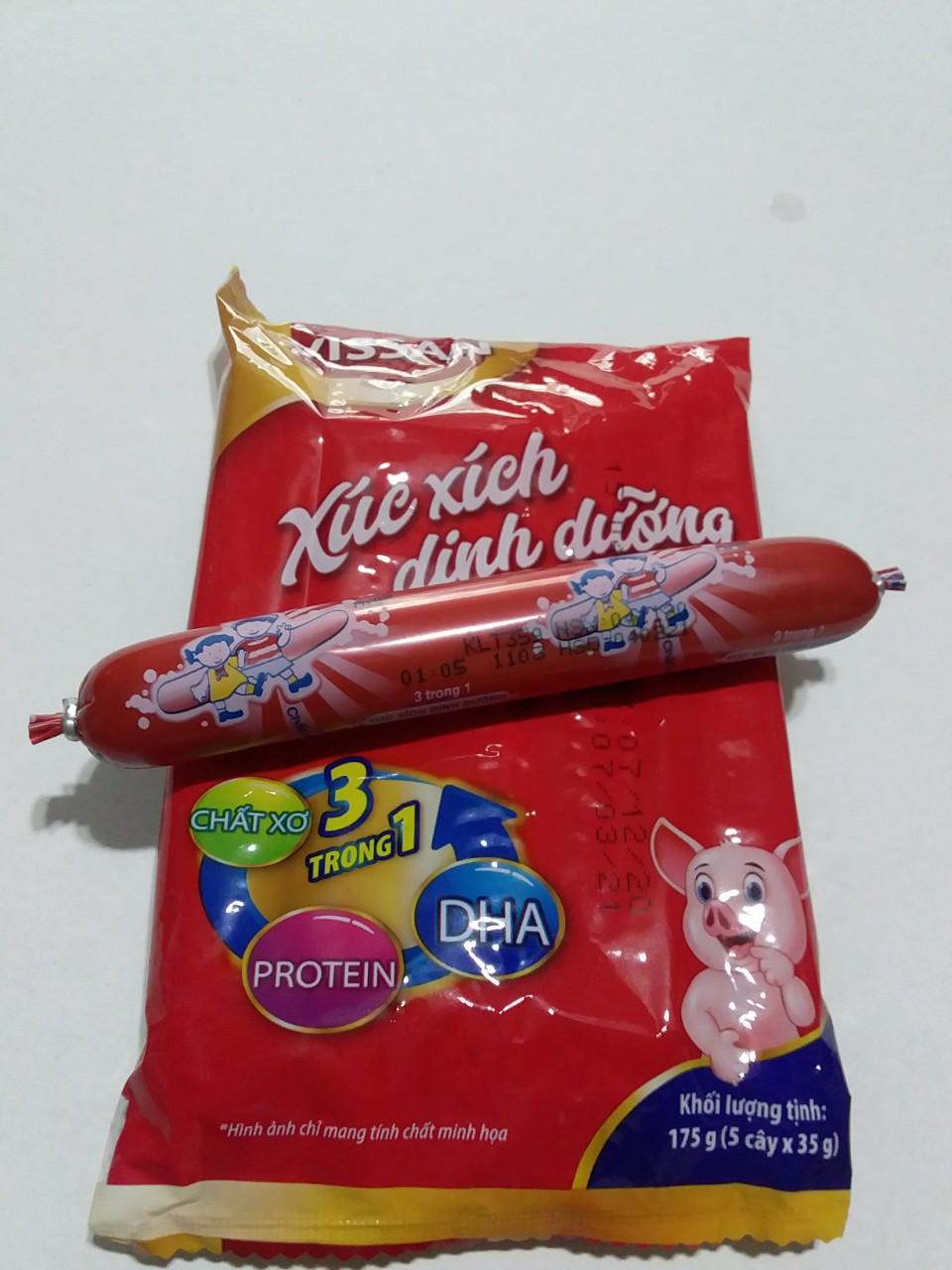 Xúc xích heo Vissan  175g (gói 5 cây x 35g)