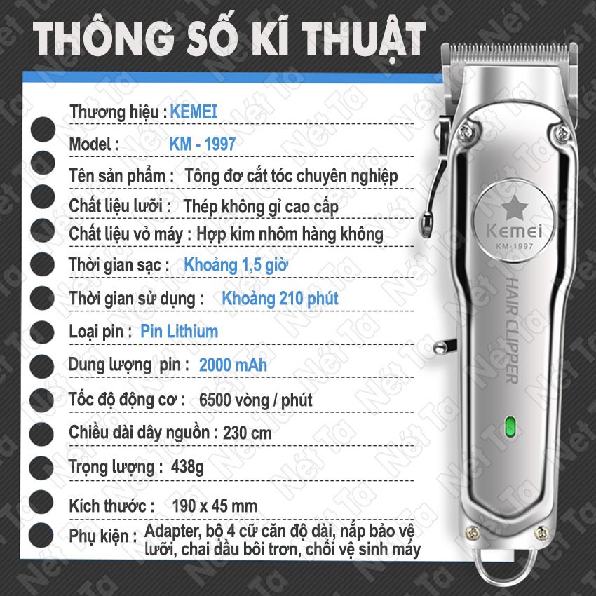 Tông Đơ Kemei KM-1997