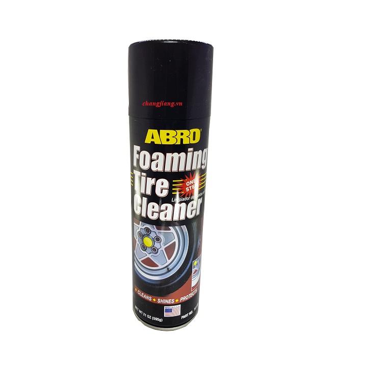 Chai Xịt Bóng Vỏ Xe ABRO Foaming Tire Cleaner 595g