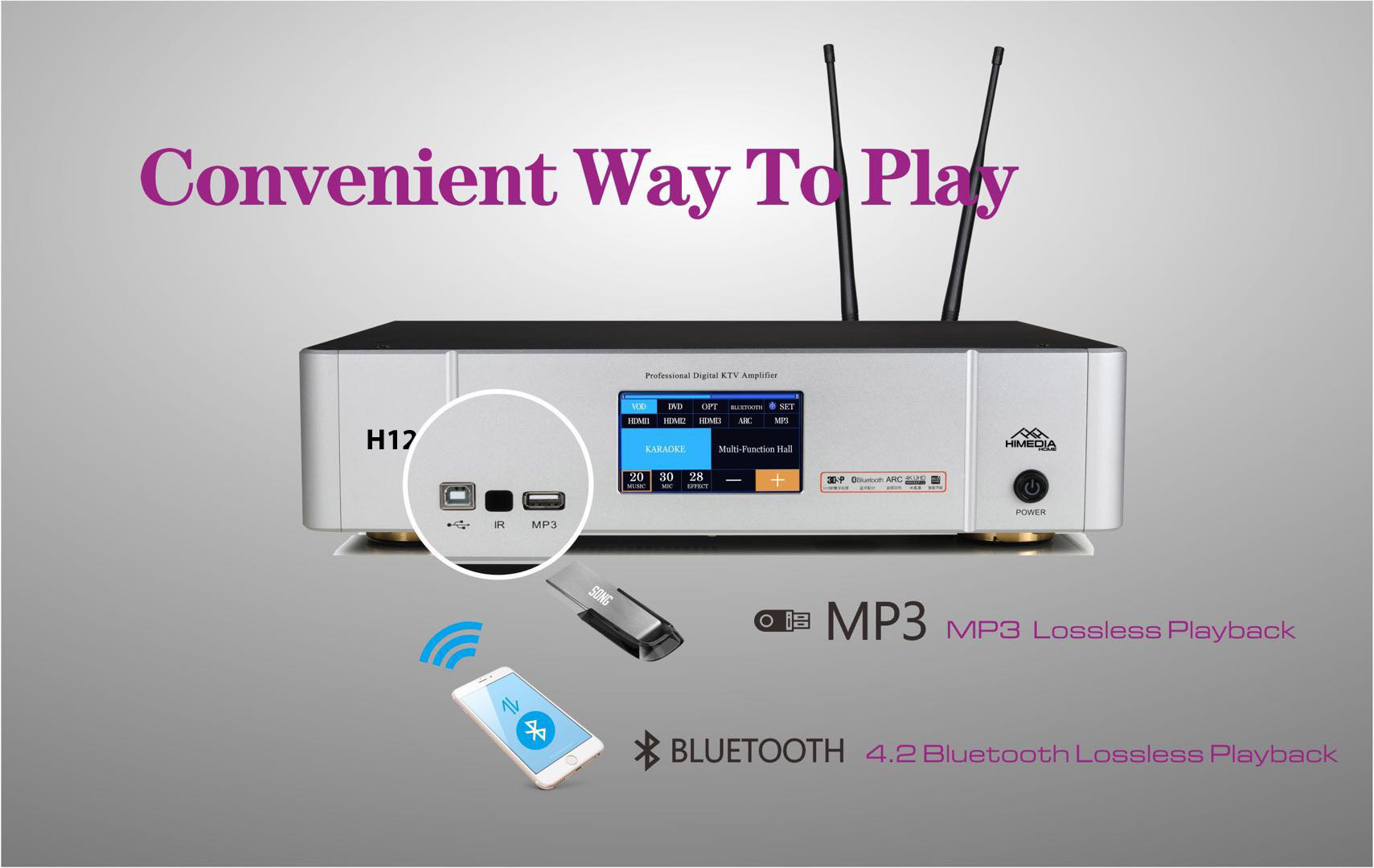 Amply karaoke Himedia Home H12