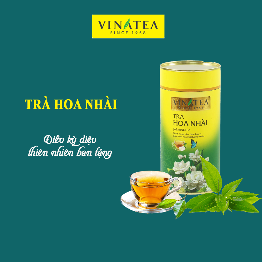 Trà Xanh Vinatea Hoa Nhài lon 100g