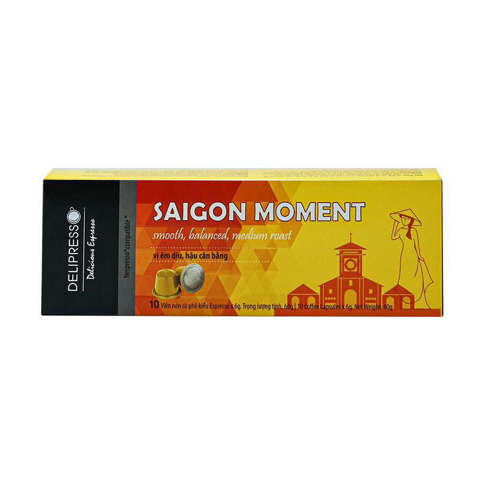 Cà phê Delipresso Saigon Moment 10 viên 6g