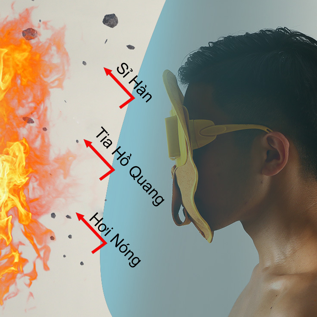 Kính hàn, mặt lạ Hàn KH03