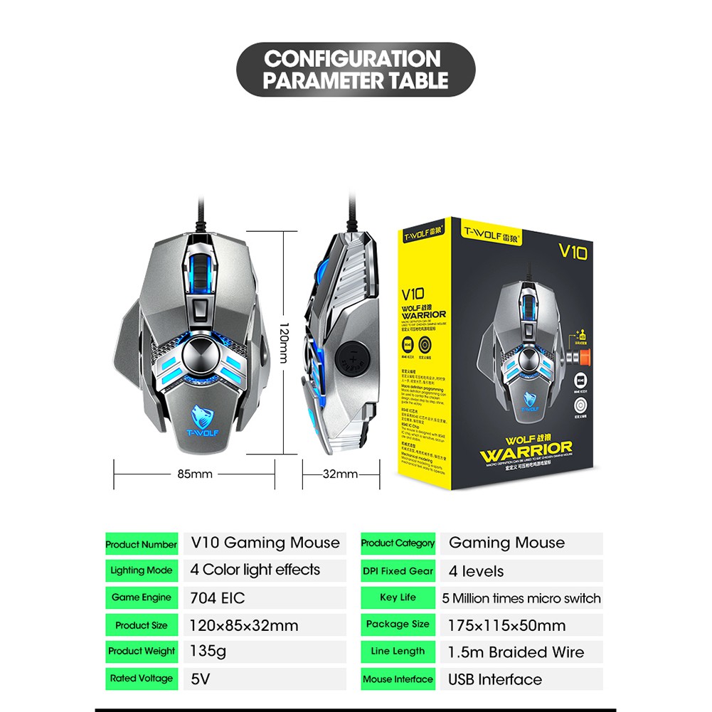 Chuột T-Wolf V10