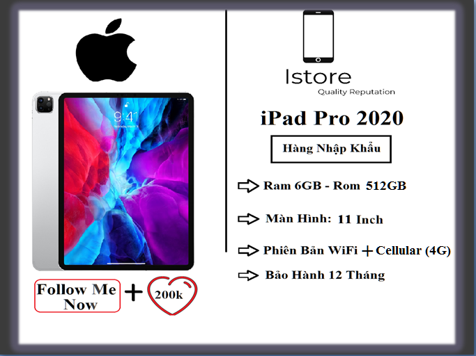 iPad Pro 11inch 2020 512GB WiFi 4G