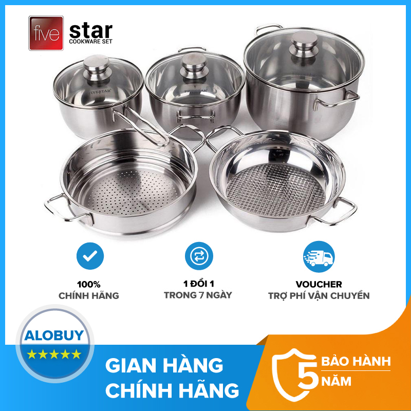 Bộ nồi chảo Fivestars FS08CG1