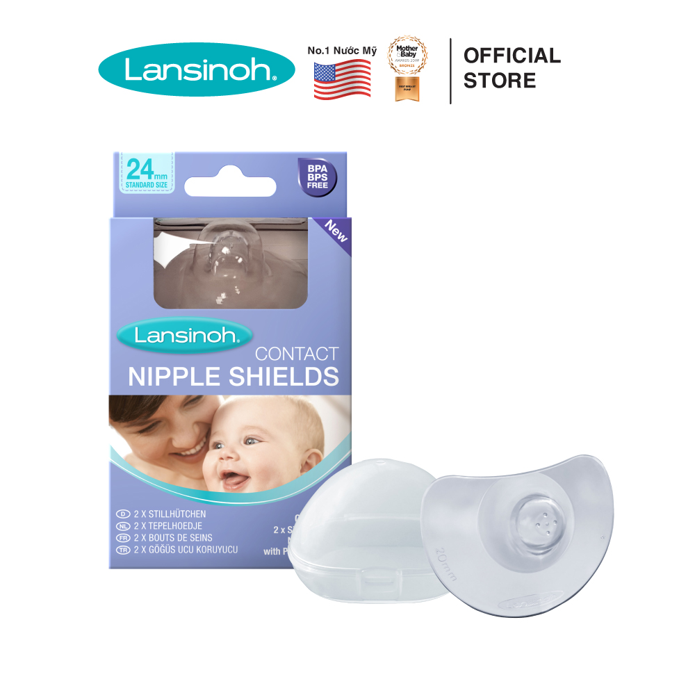 Miếng dán trợ ti Lansinoh 24mm (2 miếnghộp) - Giảm đau đầu ti