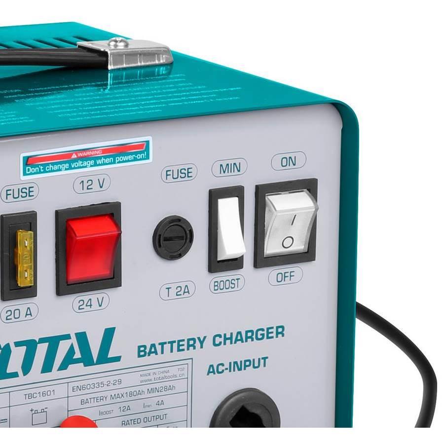 MÁY SẠC BÌNH ĐIỆN ẮC QUI TOTAL TBC1601