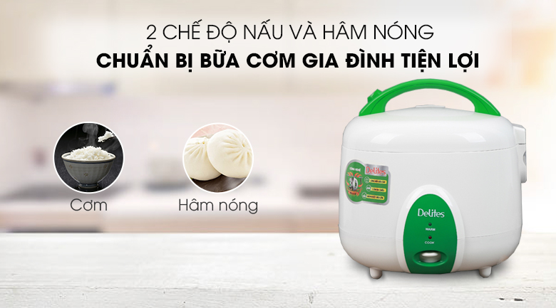 Nồi cơm nắp gài Delites NCG1010 1.8L