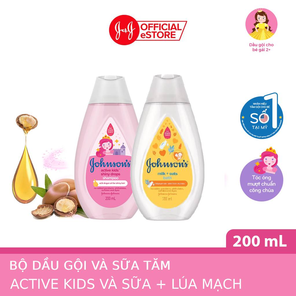 Sữa tắm gội toàn thân Johnson's Baby 200ml