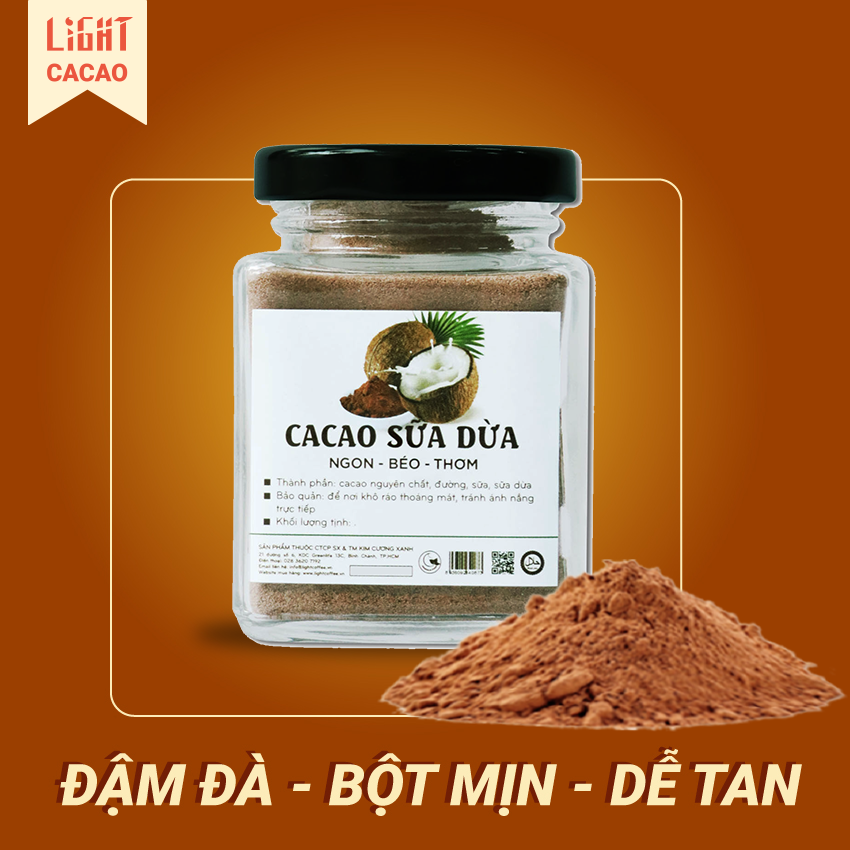Bột cacao sữa dừa GreenD Food 35g