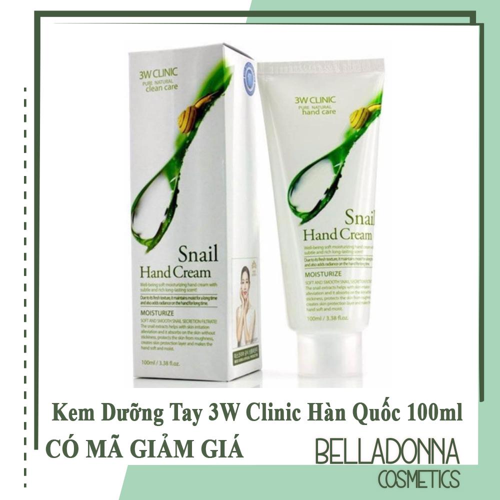 Kem Dưỡng Tay Ốc Sên 3W Clinic Snail Hand Cream 100ml