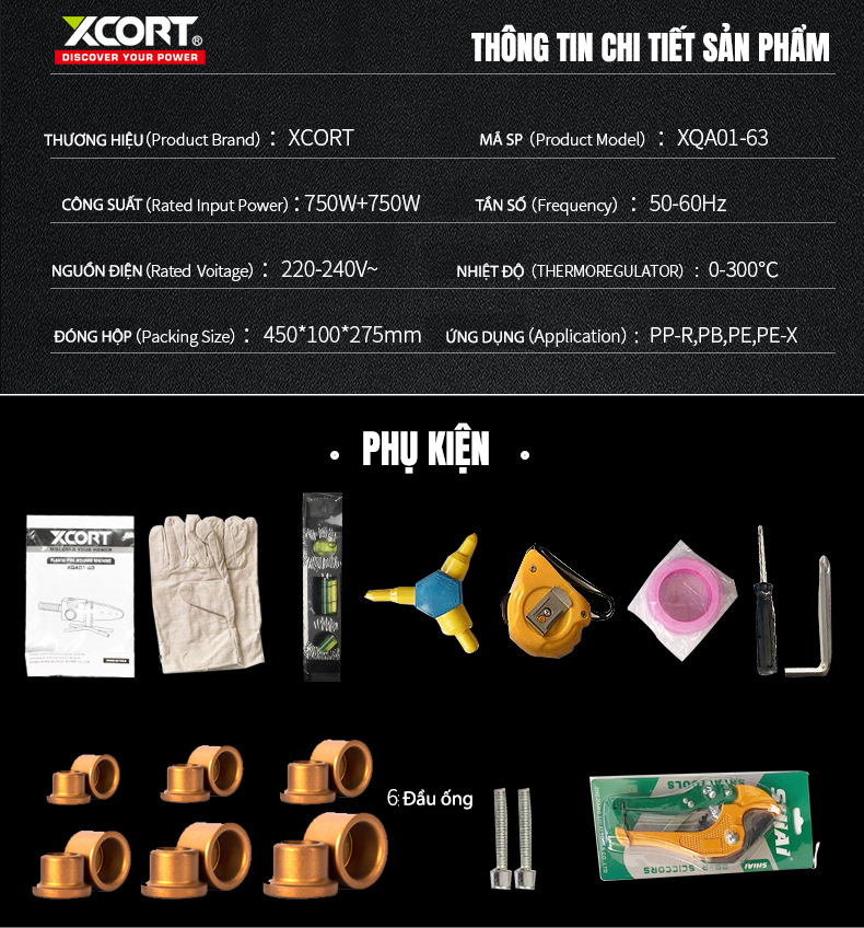 MÁY HÀN ỐNG NHỰA XCORT