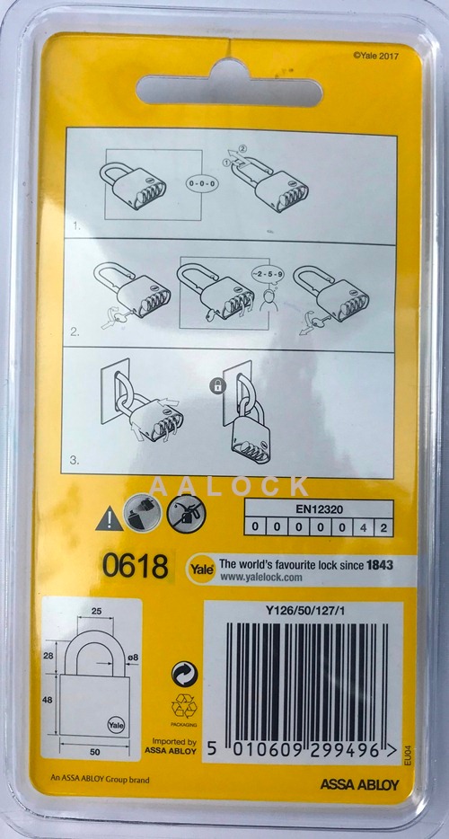 KHÓA BẤM YALE Y126/50/127/1