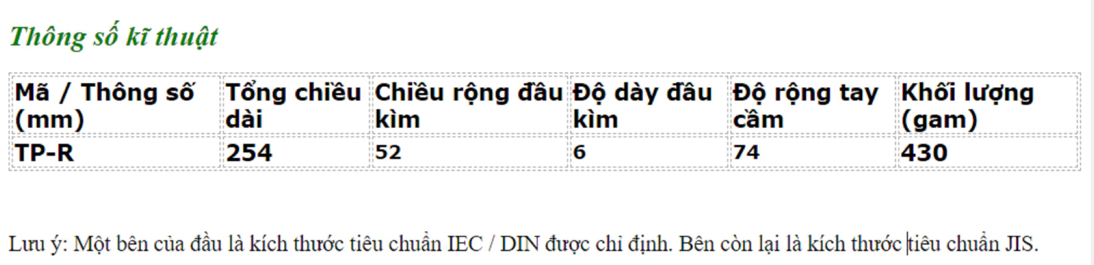 Kìm bấm cos E Tsunoda TP-R