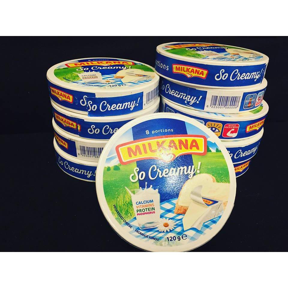 Phô mai Milkana 8 miếng – hộp 120gr